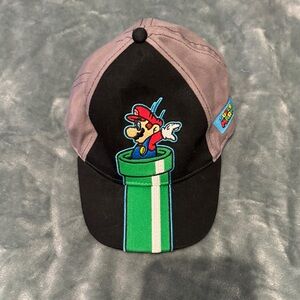 Super Mario Black and Gray Cap